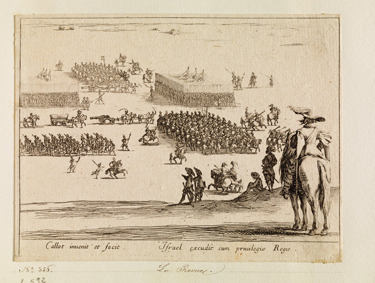 Gravure de mouvements de troupes au XVI ieme siècle